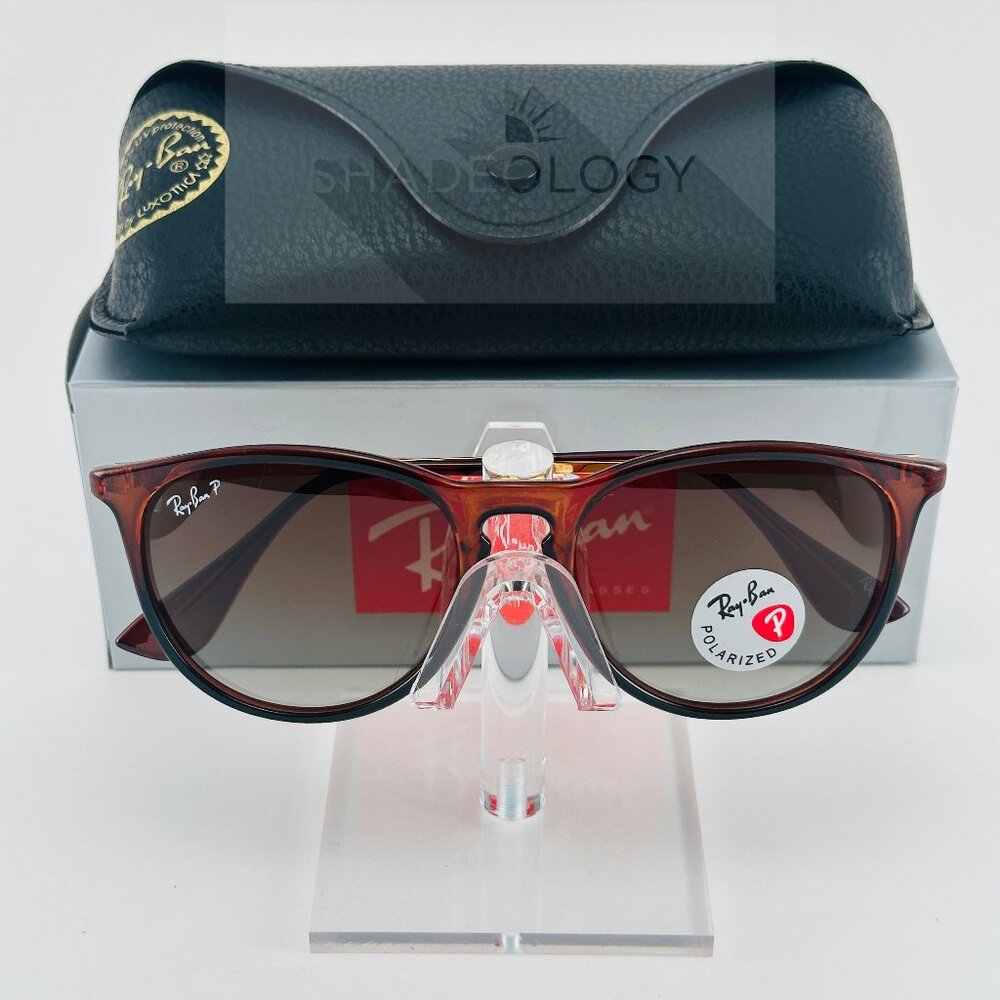 New Ray-Ban Erika Sunglasses RB4171 6593/T5 Transparent Brown Polarized 54mm